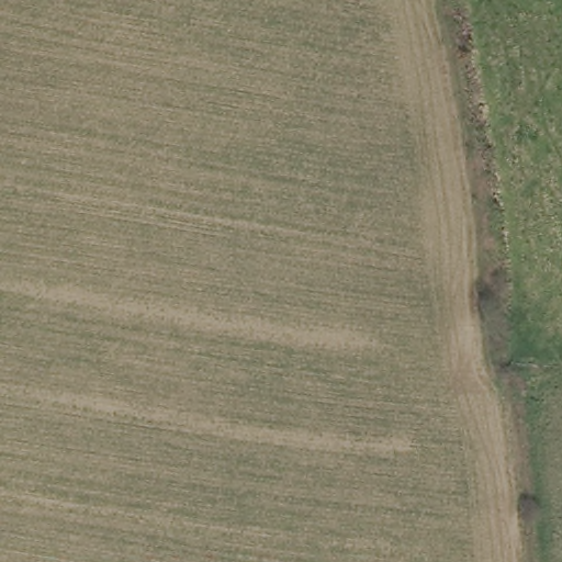 Earlier aerial view of an undeveloped cultivated field